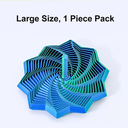 3D Printed Visual Illusion Folding Polygon Toy, Stress Relief Spiral Desktop Decoration