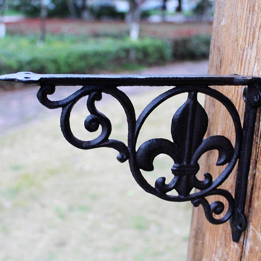 Cast Iron Shelf Brackets – Decorative Rustic Corner Braces for Wall Shelves, Multiple Antique Designs