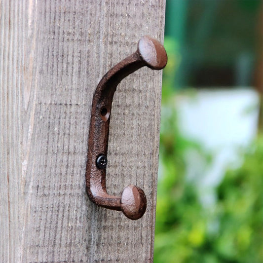 Cast Iron Decorative Wall Hook – Vintage Single Nail Hook for Coats, Hats & Home Décor