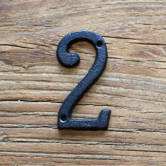 Vintage Nostalgic Cast Iron Arabic Numerals - House Number Plaques, 3D Metal Numeral Wall Decor for Home & Courtyard