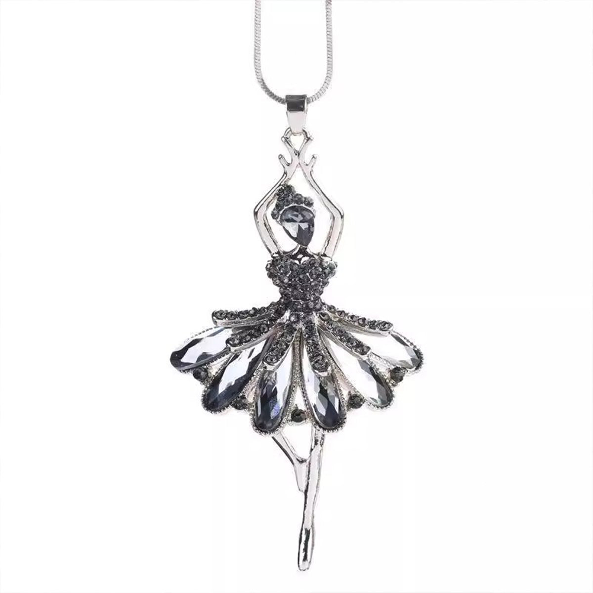 Stylish Ballerina Sweater Chain - Versatile Women's Pendant Necklace | Fashion Clothing Accessory