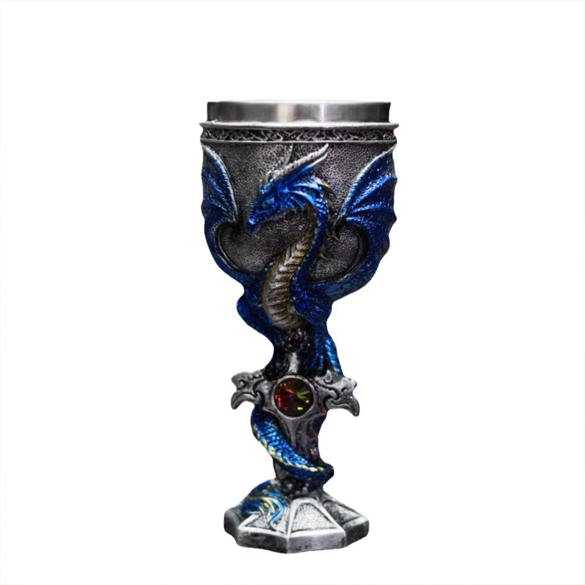Vintage Western Dragon Wine & Cocktail Glass - Fantasy Evil Dragon Shaped Barware