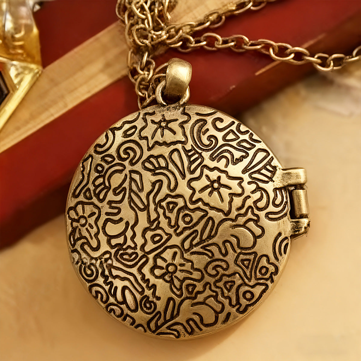 Vintage Owl Locket Necklace - Blue Eye Openable Photo Pendant Long Sweater Chain