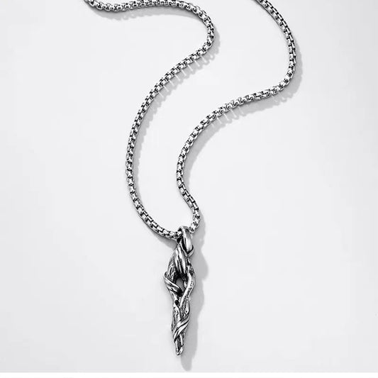 Women's Driftwood Pendant Necklace - Niche Minimalist Dainty Long Collarbone Sweater Chain