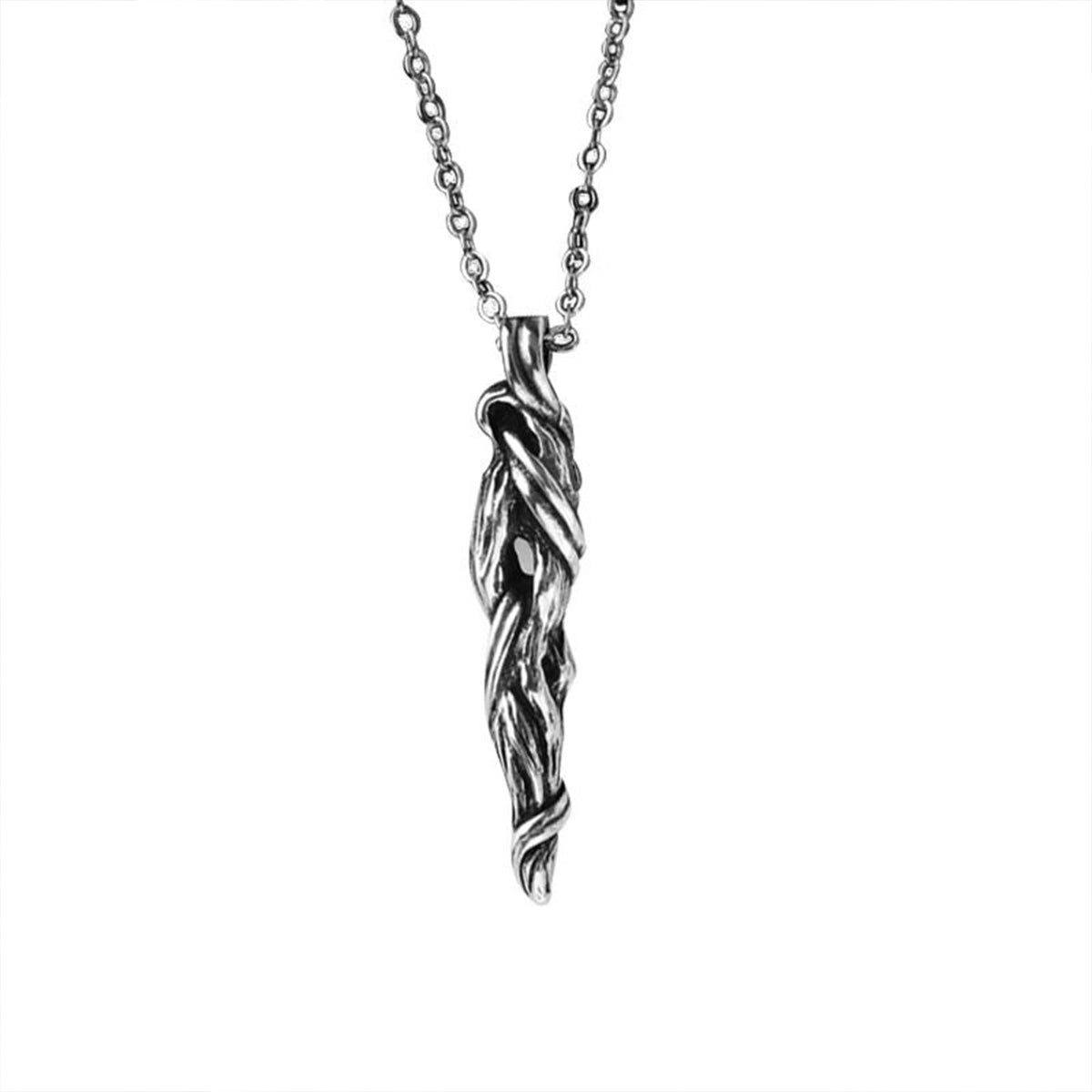 Women's Driftwood Pendant Necklace - Niche Minimalist Dainty Long Collarbone Sweater Chain