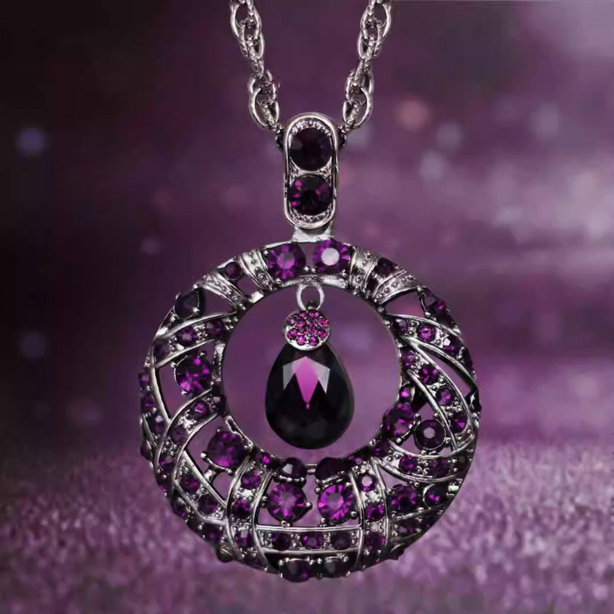 Korean Vintage Crystal Necklace - Ethnic Versatile Long Sweater Chain Women's Fashion Accessory