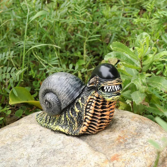 Creative Evil Snail Figurine - Handmade Decor, Mutant Snail with Innovative Kooky Design, Ideal as a Gift
