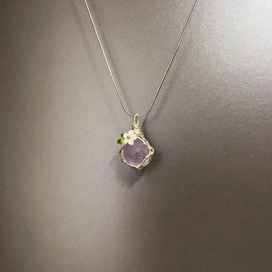 Handmade Raw Stone Crystal Necklace - Natural Healing Jewelry | Unique Boho Accessory