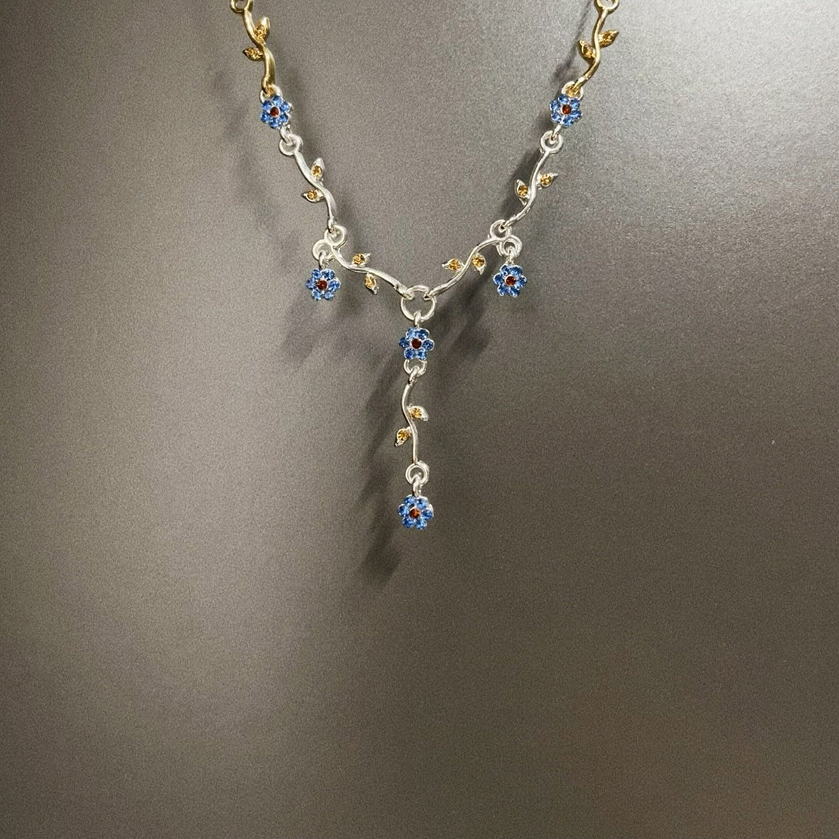 Vintage Purple Orchid Necklace - Retro Romantic Jewelry | Unique Bohemian Accessory