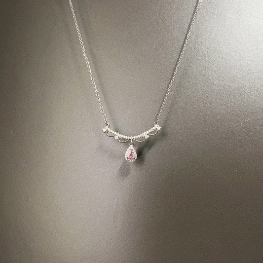 Vintage Lace Water Drops Necklace - Retro Romantic Jewelry | Unique Delicate Accessory