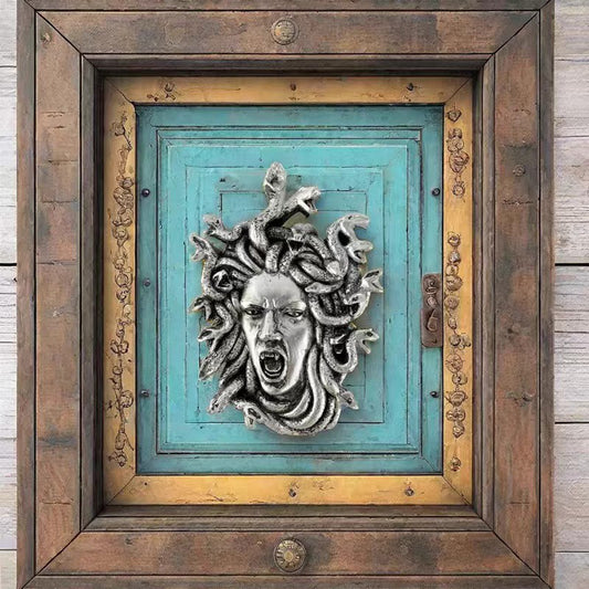 Vintage Greek Medusa Head Wall Sculpture - Snake-Haired Resin Decor | Home Wall Hanging