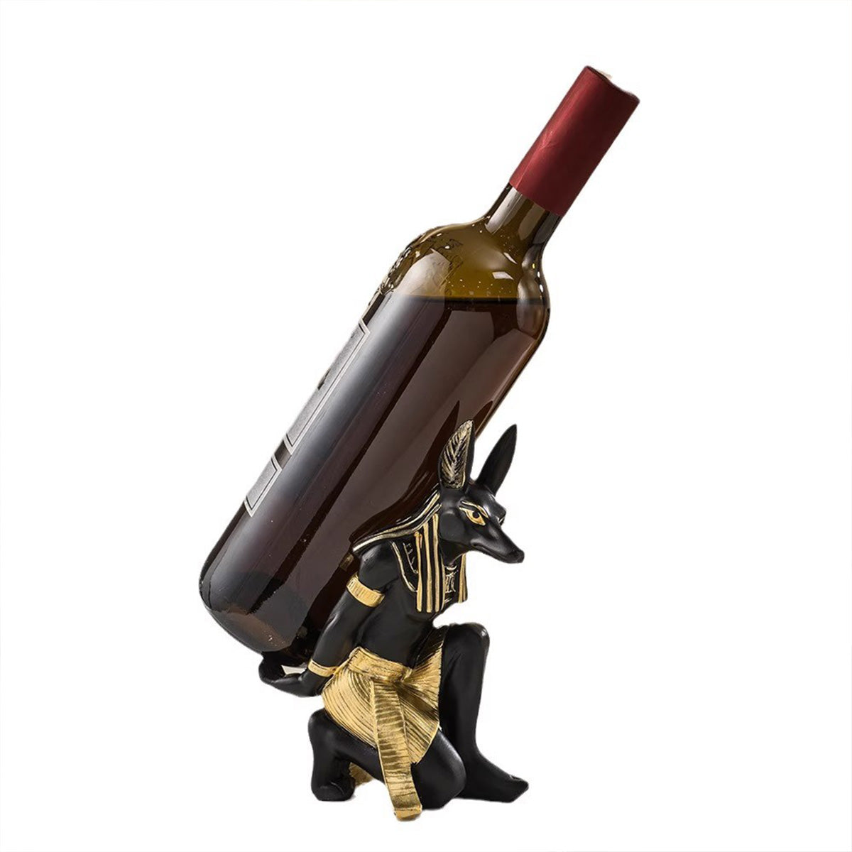 Anubis God Wine Rack - Creative Resin Ornament for Home Bar & Wine Cabinet Decor