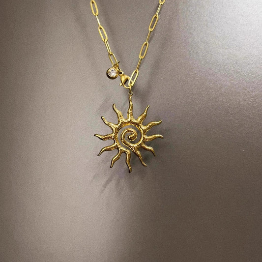 Vintage Redemption of the Sun Necklace - Retro Celestial Sacred Jewelry | Unique Pendant