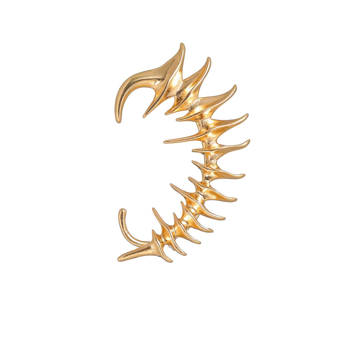 Unique Punk Spine Ear Hangers - Exaggerated Retro No-Piercing Earrings for Women