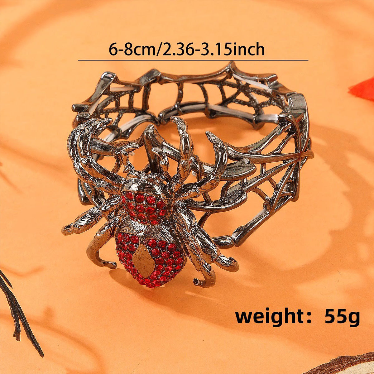 Dark Punk Rhinestone Spider Stretch Bracelet - Halloween Party Jewelry for Women | Edgy Accessory