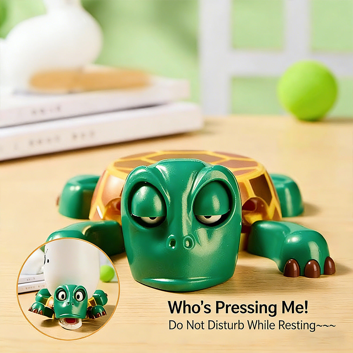 Funny Turtle Coaster - Press to Make It Glare and Stretch Limbs | Non-Slip & Heat-Insulating Creative Accessory