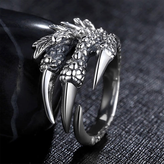 Vintage Eagle Claw Open Ring - Bold Distressed Unisex Band | Niche Edgy Trendy Accessory