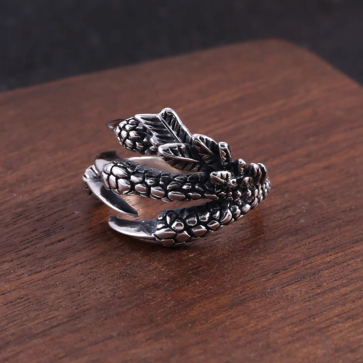 Vintage Eagle Claw Open Ring - Bold Distressed Unisex Band | Niche Edgy Trendy Accessory