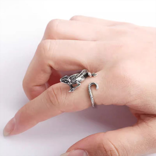 Vintage Lizard Open Ring - Unisex Dark Gothic Niche Weirdcore | Trendy Statement Accessory