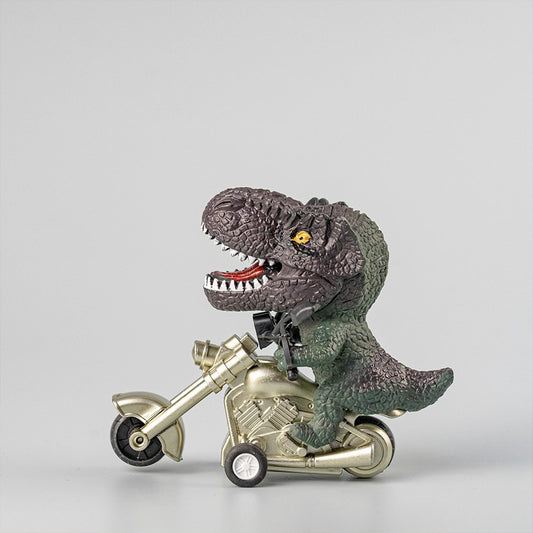 Inertia-Powered T-Rex Motorcycle Toy - Quirky Decor & Ideal Gift
