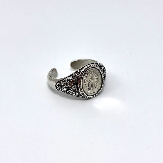 Athena the Wise Ring - Unisex Pinky Ring, Unique Goddess-Inspired Jewelry for Daily Wear