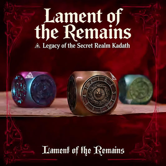 Cthulhu Mythos Mourning Saint Remains Dice - Original Metal Collectible Cosplay & Tabletop Prop