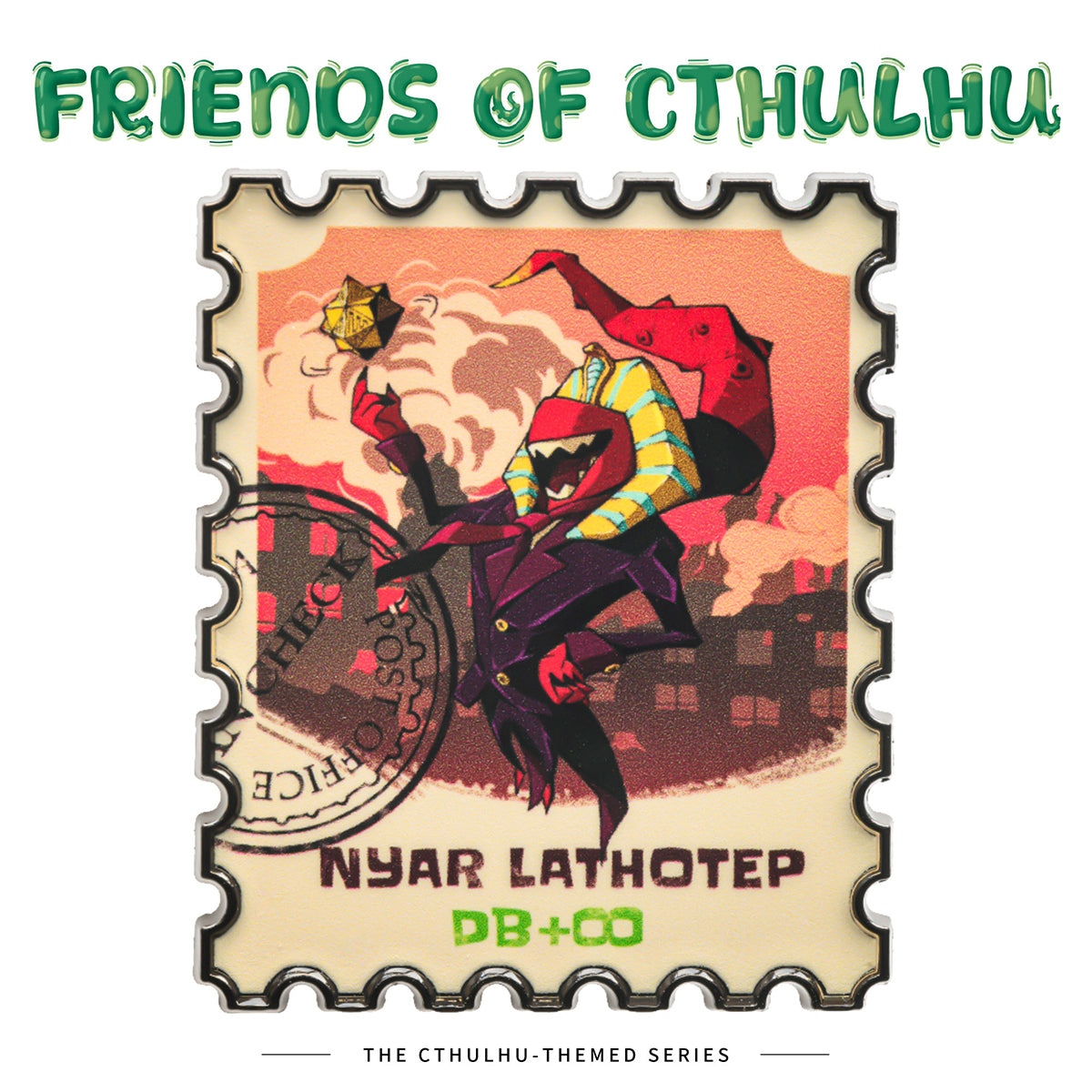 Cthulhu and His Friends - Stamp Shaped Enamel Pin Cthulhu Mythos Brooch