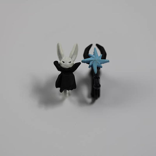 Dark Magician Bunny Clip-On Earrings – Cute & Gothic Bunny Ear Clips