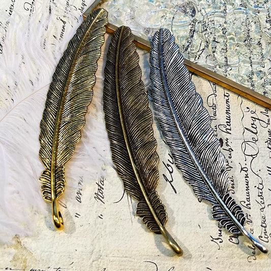 Harry Potter Style Junk Journal Art DIY Kit – Metal Feather Bookmark Craft Supplies