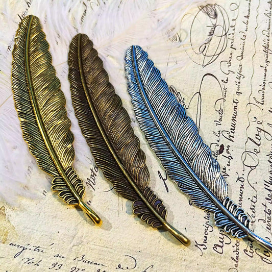 Harry Potter Style Junk Journal Art DIY Kit – Metal Feather Bookmark Craft Supplies