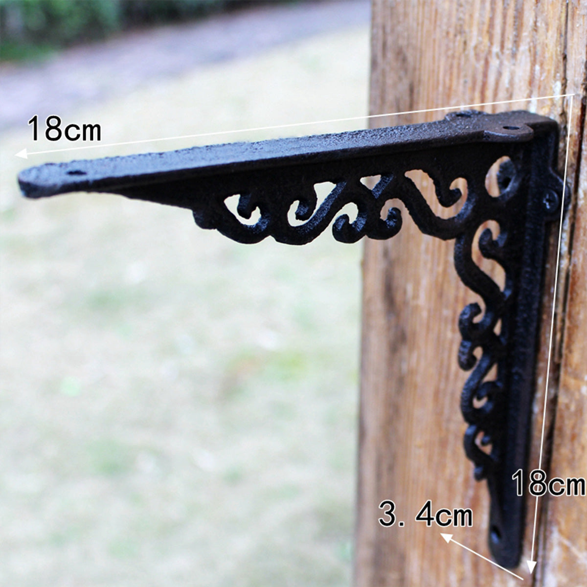 Cast Iron Shelf Brackets – Decorative Rustic Corner Braces for Wall Shelves, Multiple Antique Designs