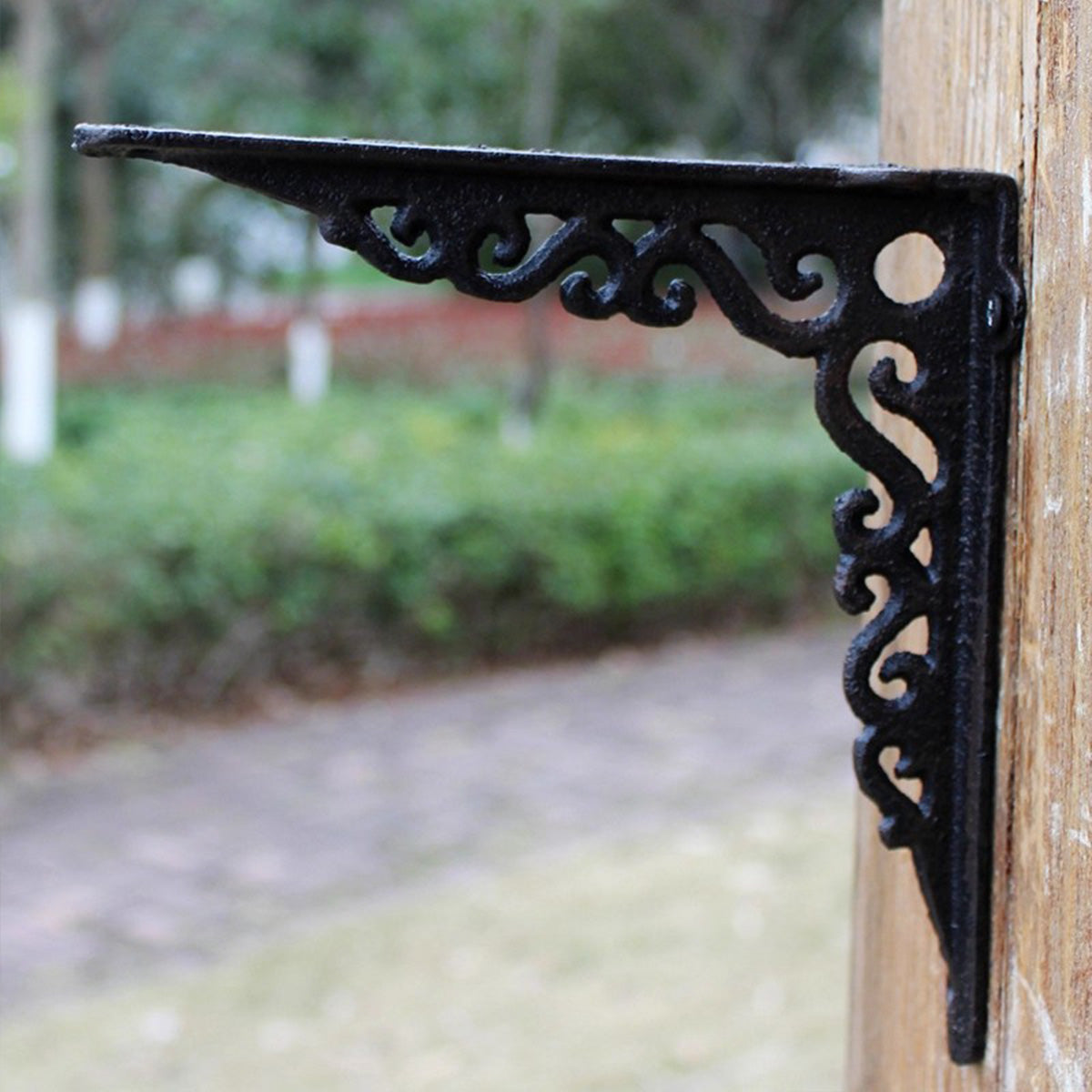 Cast Iron Shelf Brackets – Decorative Rustic Corner Braces for Wall Shelves, Multiple Antique Designs