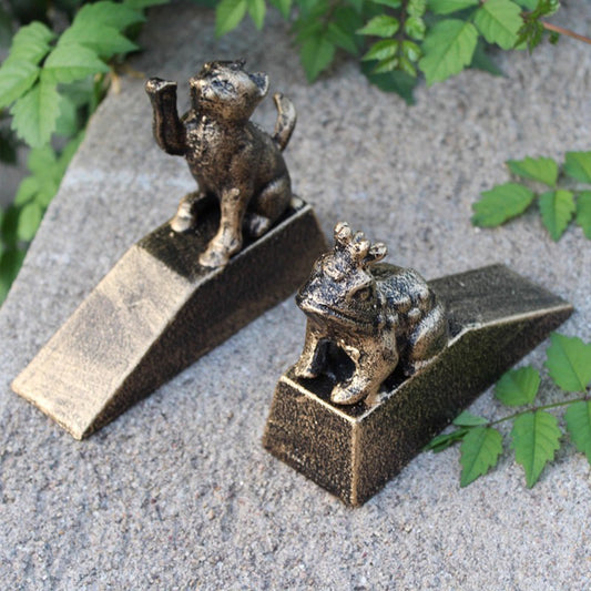 Vintage Cast Iron Door Stopper – Decorative Windproof Door Wedge, Anti-Collision & Heavy Duty