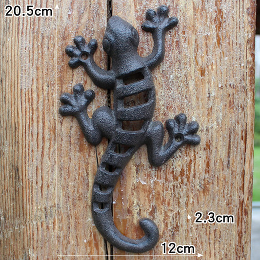 Vintage Cast Iron Gecko Wall Decor