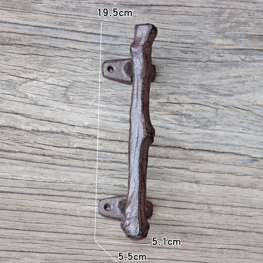 Vintage Cast Iron Branch Door Handle – Rustic Tree Branch Pull for Garden & Home Decor