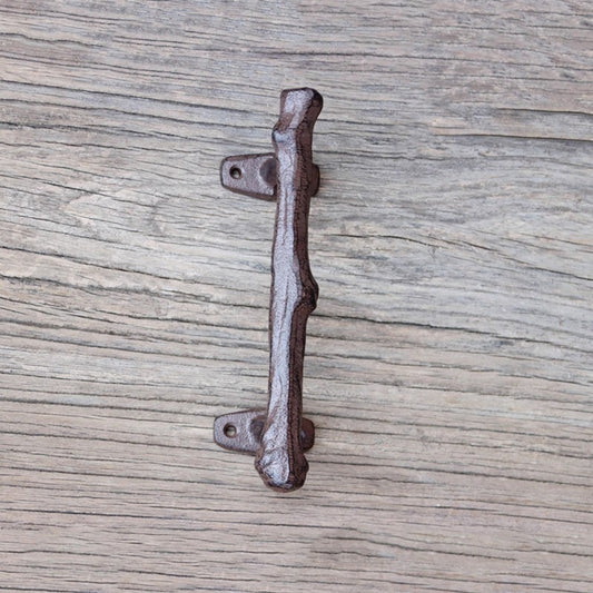Vintage Cast Iron Branch Door Handle – Rustic Tree Branch Pull for Garden & Home Decor