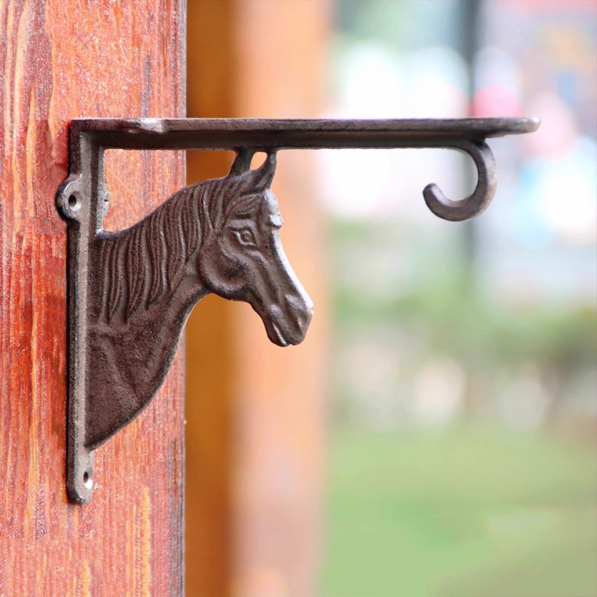 Vintage Iron Triangle Shelf Bracket – Rustic Wall-Mounted Support for Floating Shelves