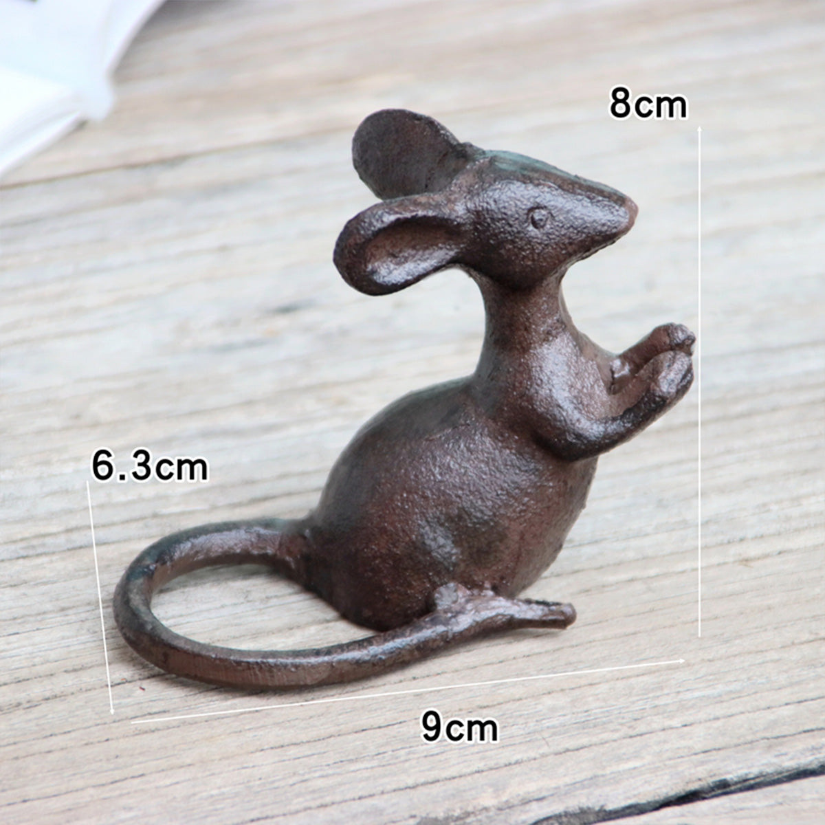 Vintage Cast Iron Kangaroo Desk Ornament – Creative Paperweight & Pen Holder
