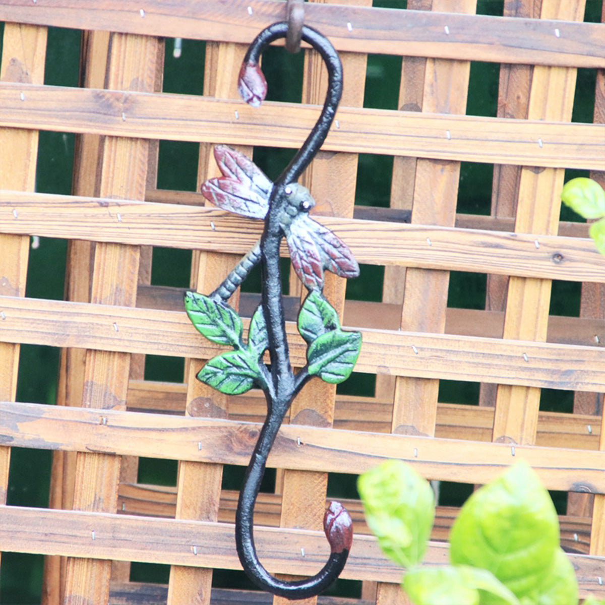 Vintage Painted S-Shaped Animal Hook – Wrought Iron Multi-Purpose Hanging Hook for Baskets & Planters