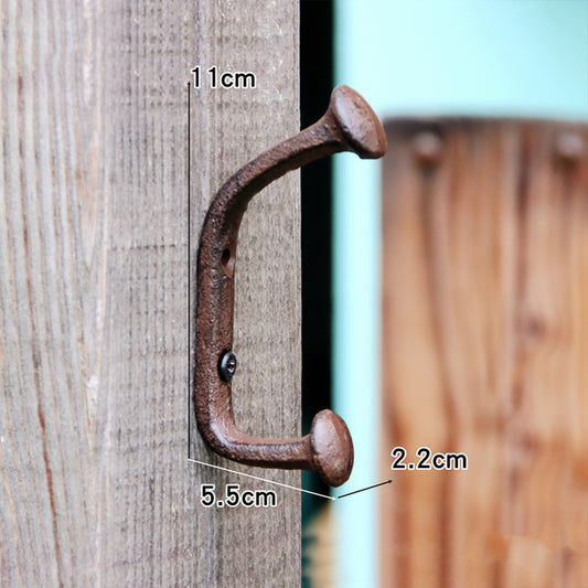 Cast Iron Decorative Wall Hook – Vintage Single Nail Hook for Coats, Hats & Home Décor