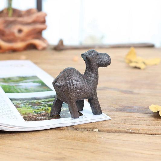 Vintage Cast Iron Camel Paperweight Pen Rest — Creative Desk Decor