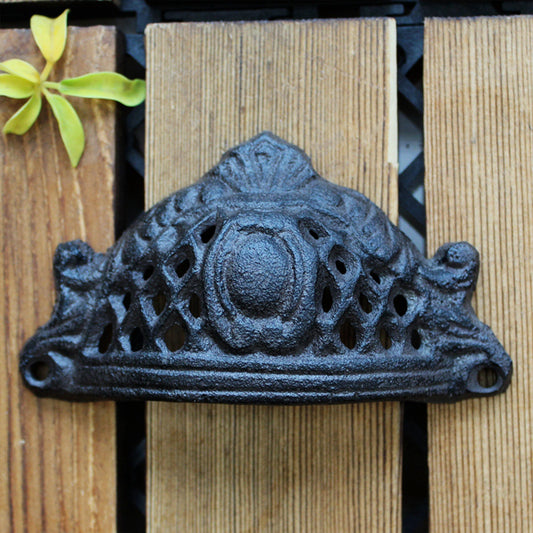 Vintage Cast Iron Cabinet Handle — American & Nordic Style Drawer Pull