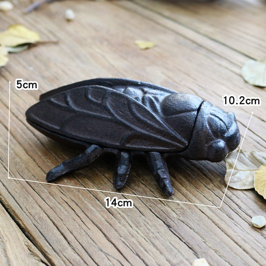 Vintage Cast Iron Turtle Storage Jar — Creative Animal Figurine & Key Holder Box