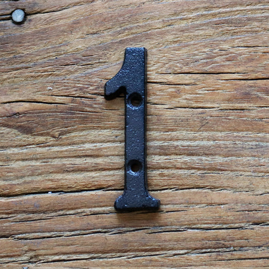 Vintage Nostalgic Cast Iron Arabic Numerals - House Number Plaques, 3D Metal Numeral Wall Decor for Home & Courtyard