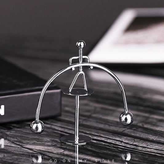 Balanced Iron Little Man Fidget Toy - Desk/Wall Swing Decor for Stress Relief in Living Room & Office