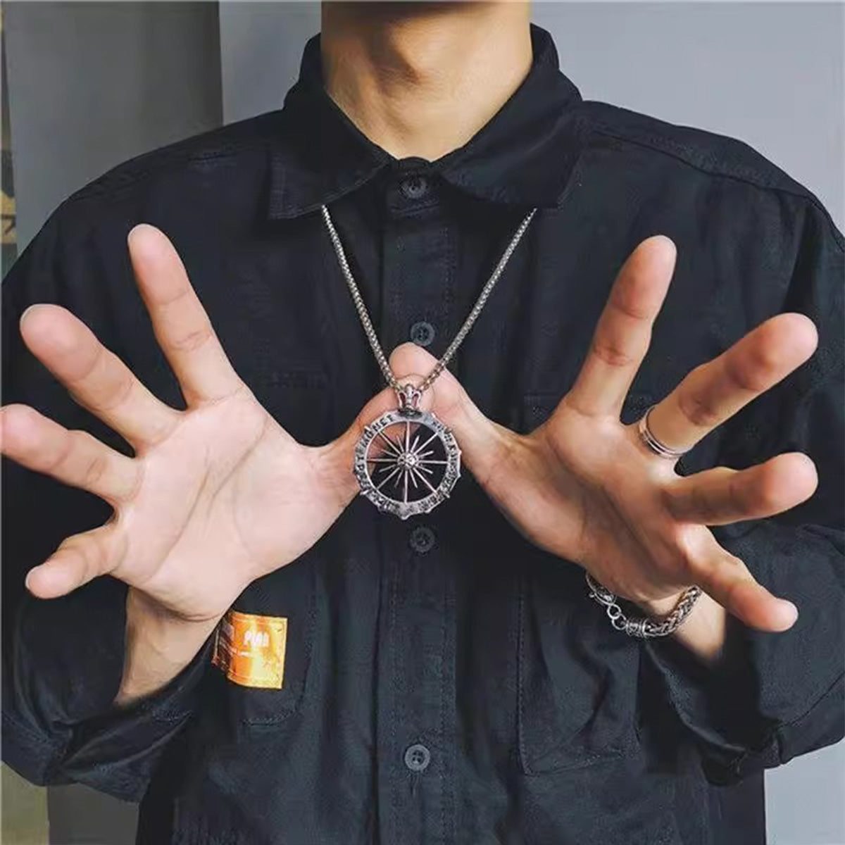 Sun God Necklace - Trendy Streetwear Statement Pendant | Versatile Hip-Hop Jewelry