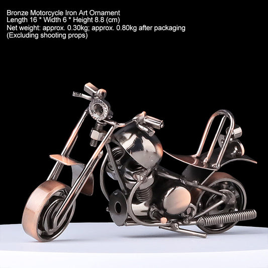 Vintage Motorcycle Figurine - Creative Home Decor for Living Room, Wine Cabinet, Bookshelf, TV Stand & Entryway Craft Ornament