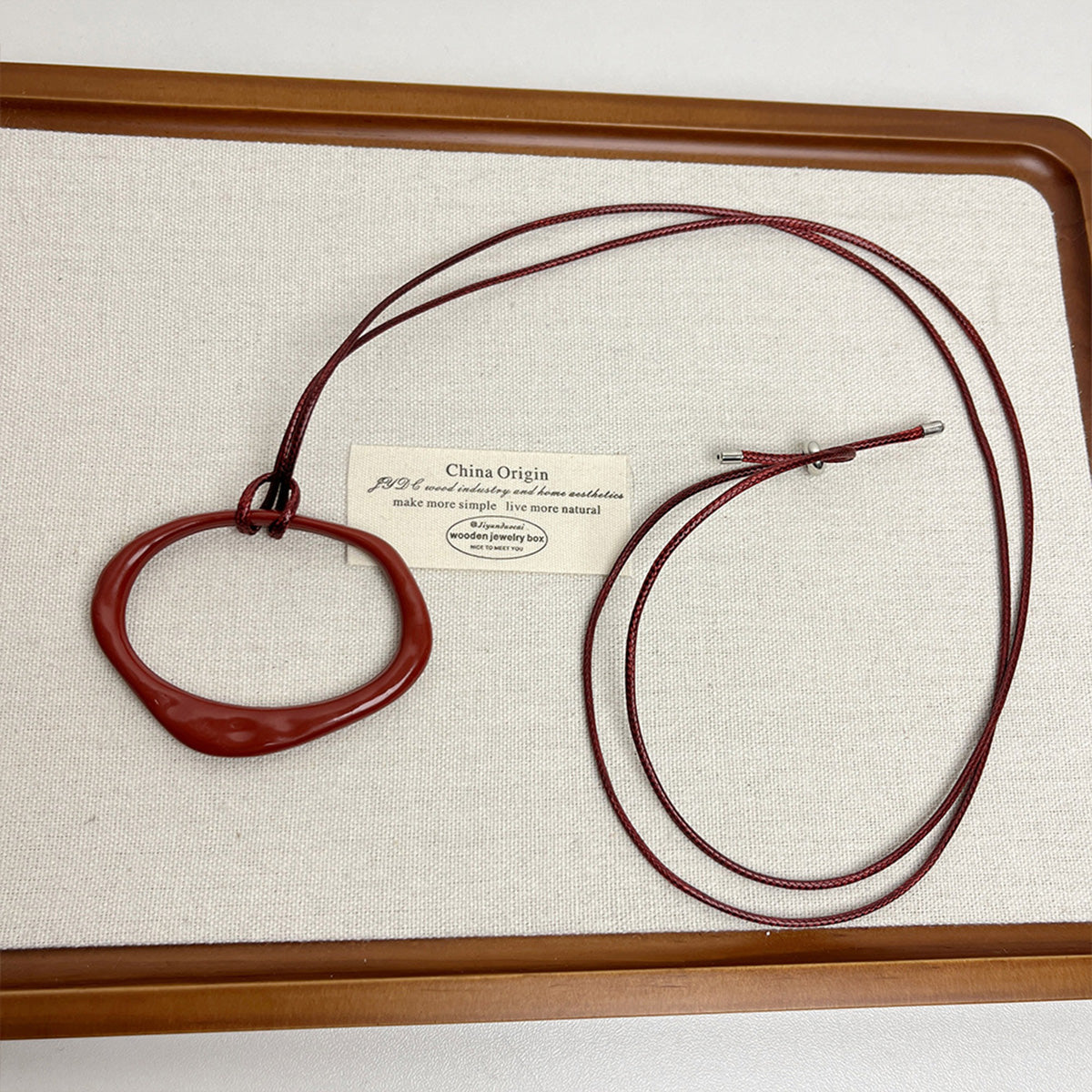 Minimalist Geometric Asymmetric Pendant - Women's Long Adjustable Versatile Sweater Chain with Luxury Vibe