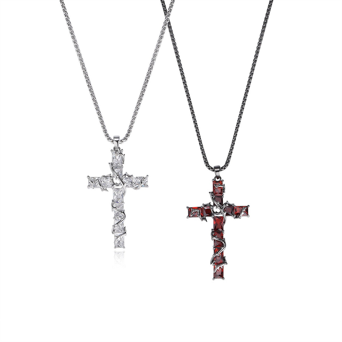 Thorn Cross Necklace Pendant - Luxury Niche High-end Original Layered Sweater Chain Jewelry