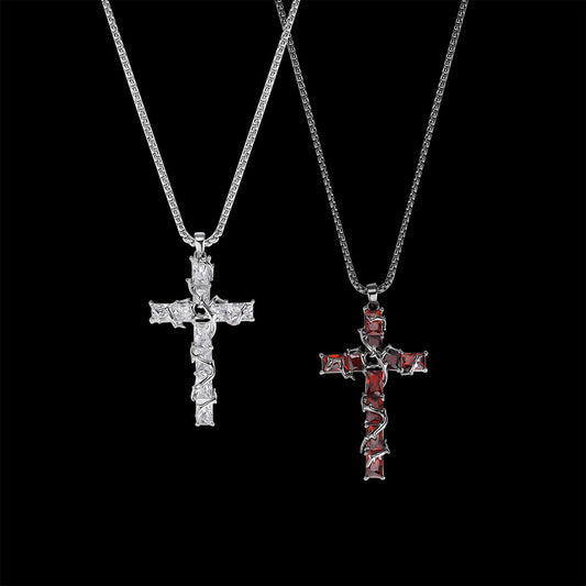 Thorn Cross Necklace Pendant - Luxury Niche High-end Original Layered Sweater Chain Jewelry